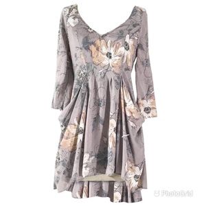 Lilac floral tunic casual dress